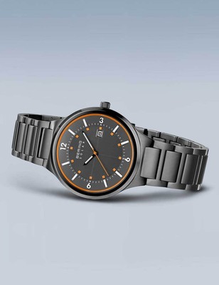 Pre-owned Bering 14442-777 Mens Watch Slim-solar 42mm 5atm