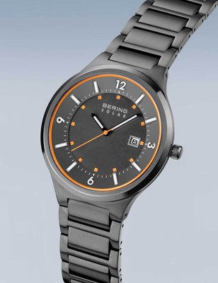 Pre-owned Bering 14442-777 Mens Watch Slim-solar 42mm 5atm