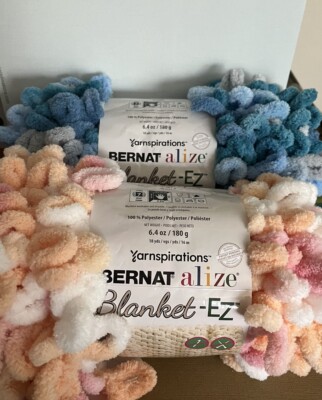 Bernat Alize Blanket EZ Yarn 100% Polyester Jumbo Loops New 2 Skeins