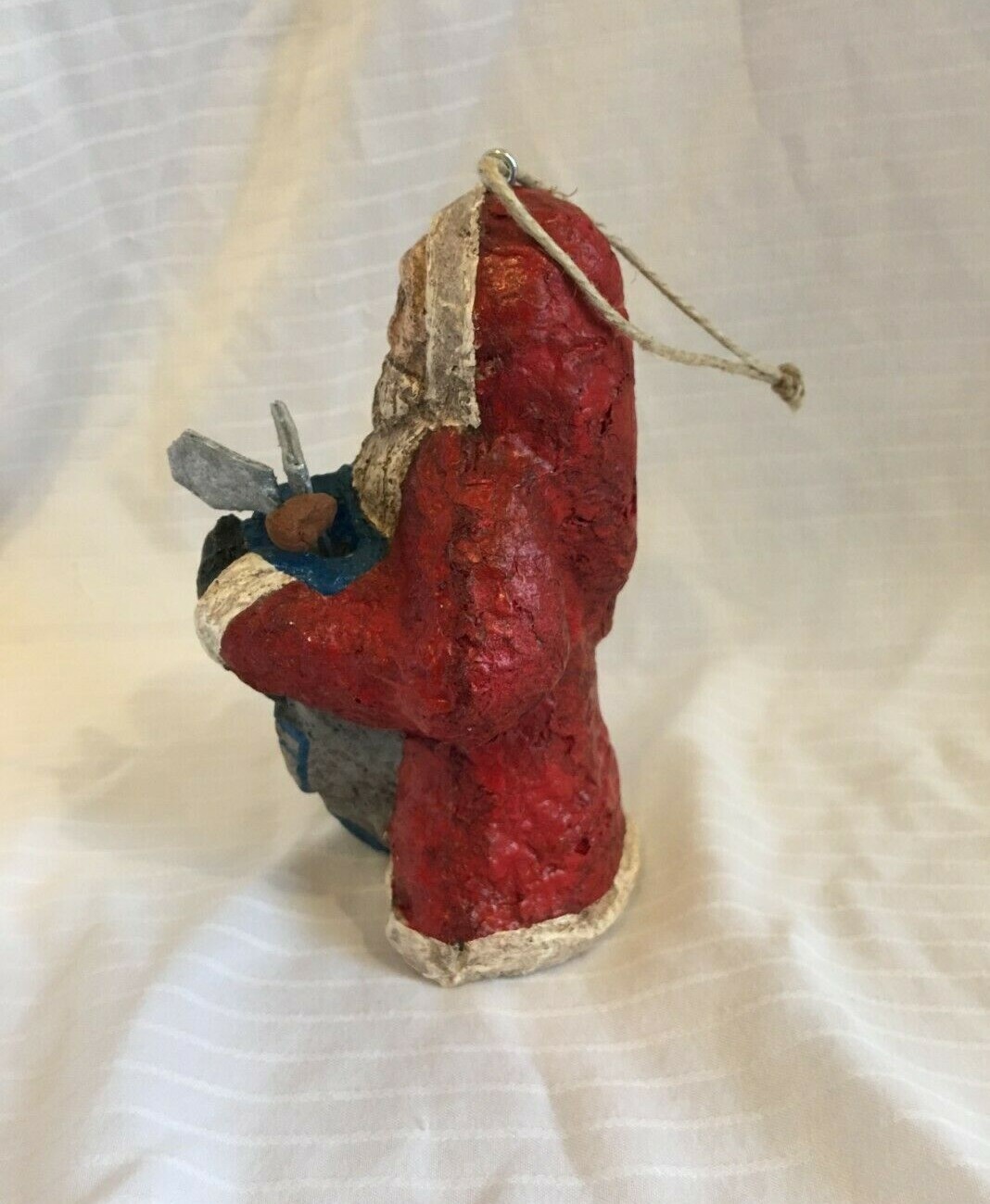 Golfing Santa Christmas Ornament - Ozark Folk Art from handcrafted paper