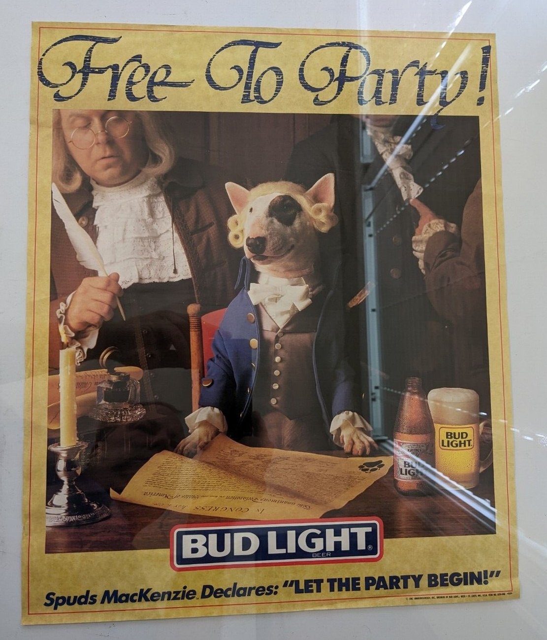 Rare80s Spuds Mackenzie BUDLIGHTフレームパネル Rare80s Spuds Mackenzie BUDLIGHTフレームパネル - メルカリ