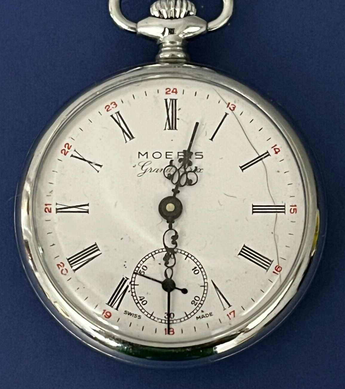 Moeris Grand Prix 17j Swiss movement pocket watch w aviation
