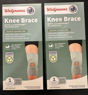 2 PACK Knee Brace With Cleanprene Technology -Left Or Right , New!
