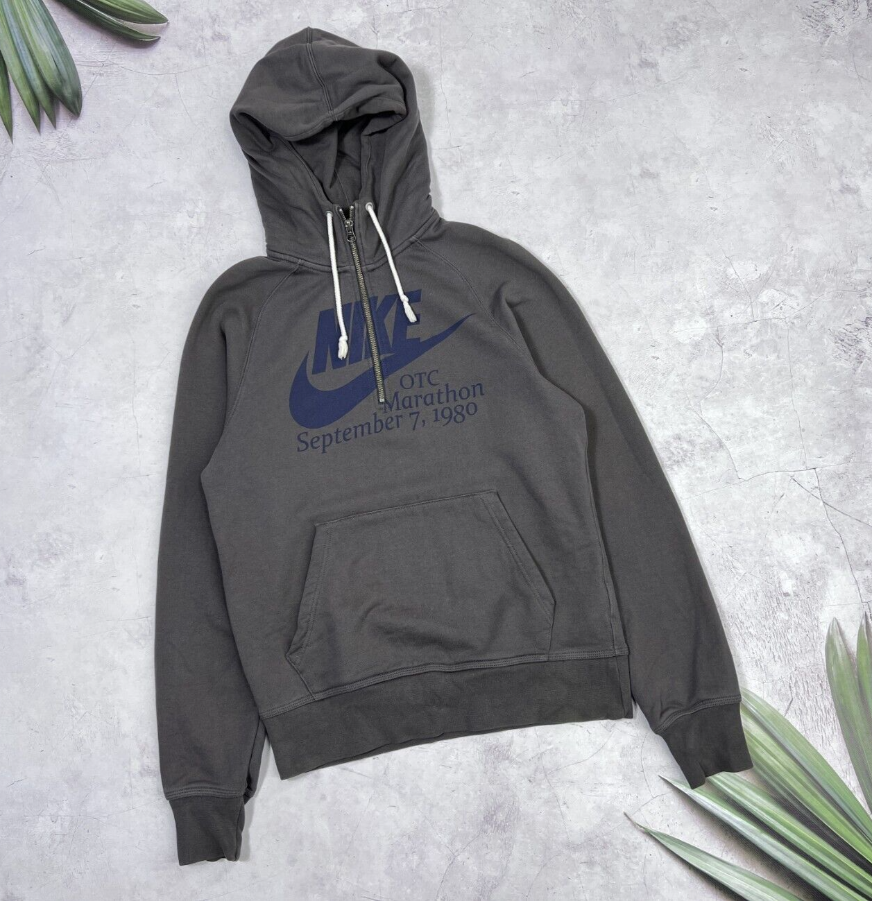 Vintage Y2K Nike Hoodie OTC Marthon 1980 Re-Edition Dark