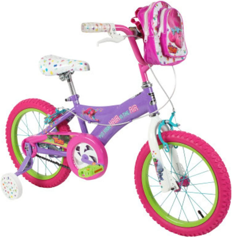 Dynacraft Trolls Girls BMX Street/Dirt Bike with Hand Brake 