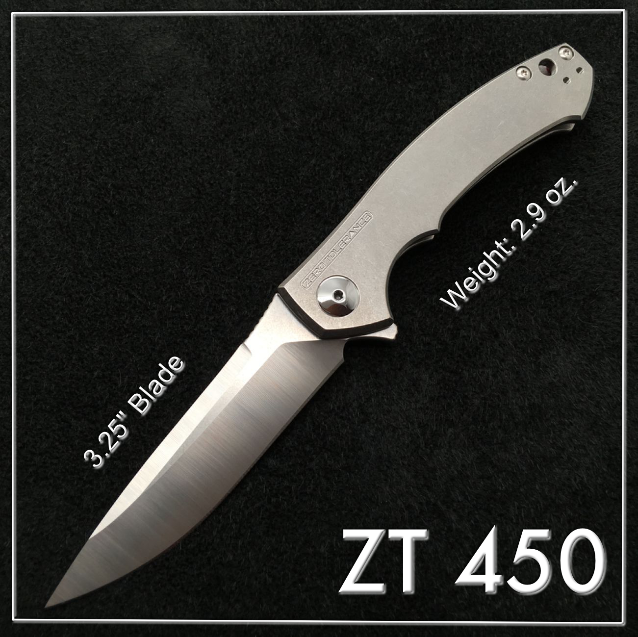 Zero Tolerance ZT 0450 Plain Edge Folder ZT450 S35VN Steel