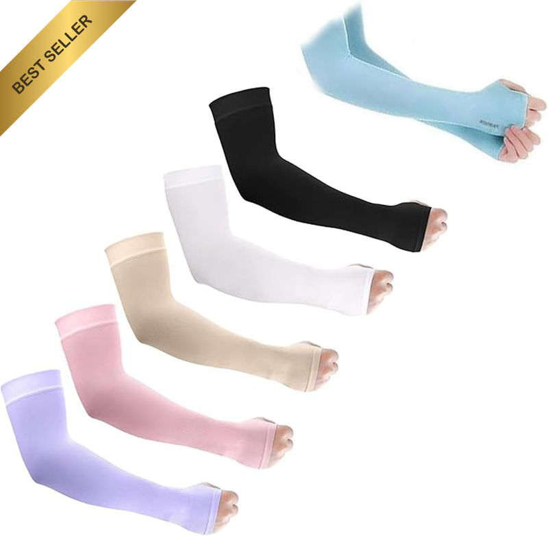 YSAIMG 7 Pairs Arm Sleeves,Sun Protection Arm Sleeves for Women Men Youth,Arm Wa