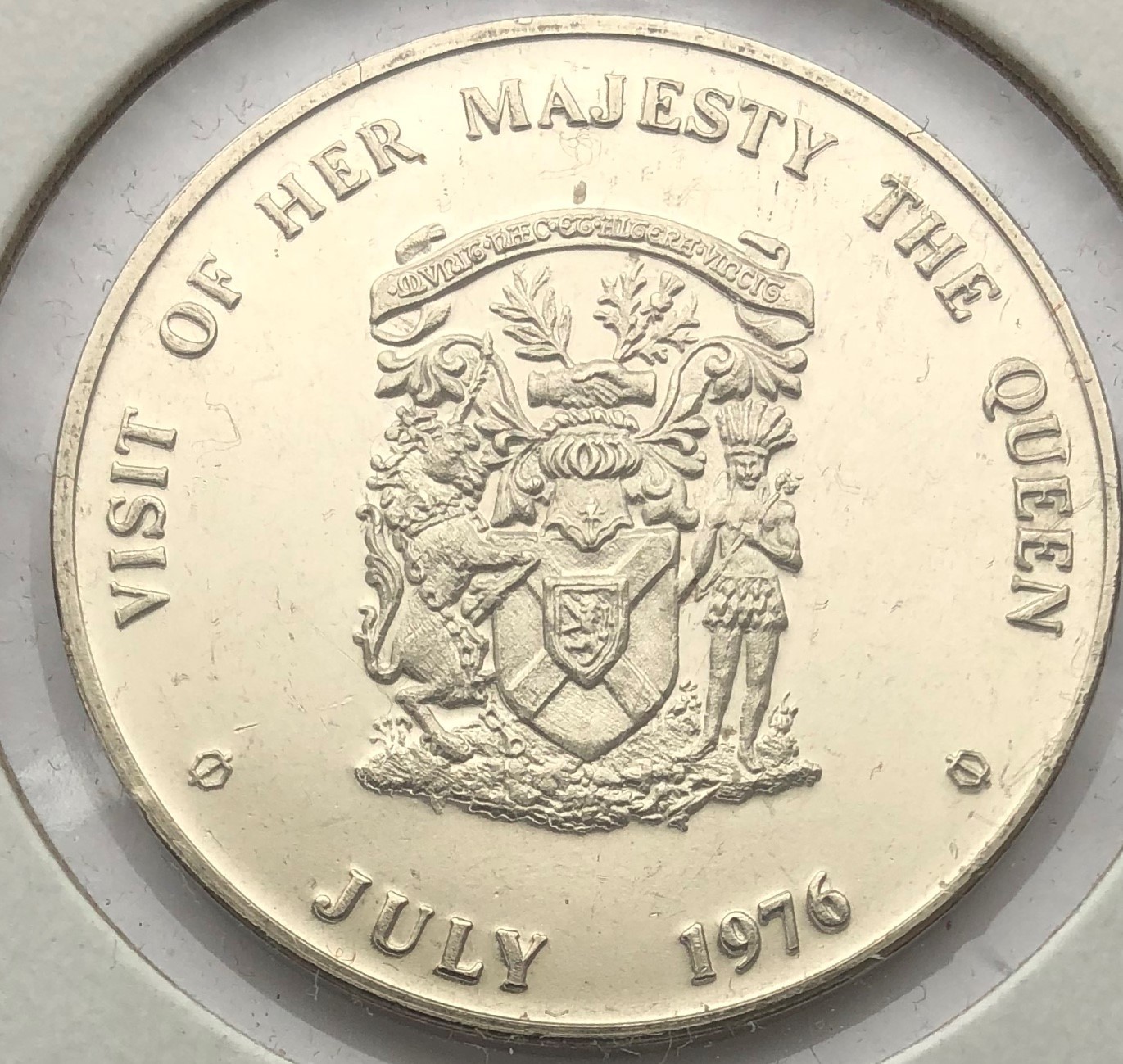 1976 CANADA July Visit Of Her Majesty The Queen, Commemorative, AU-58 Cameo