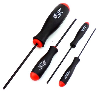 Bondhus 4pc Hex Screwdriver Set Ball End Precision Metric Sizes 1.5-3mm USA MADE
