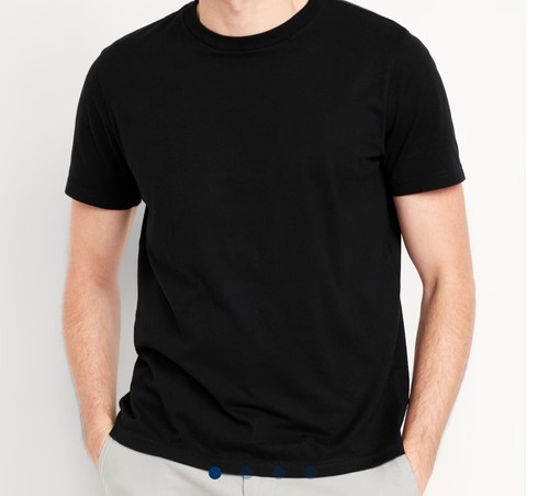 Old Navy Men's Crew-Neck Short Sleeve T-Shirt t Black Jack