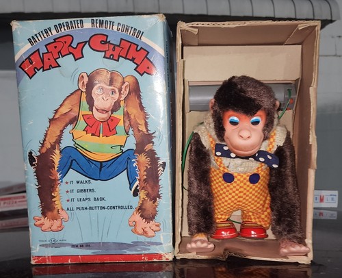 Vintage Nomura T.N. Happy Chimp Battery Operated In Original