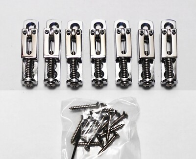 Hipshot Solo Single String Guitar Bridge Qty-(7) Chrome - BLEMISHED