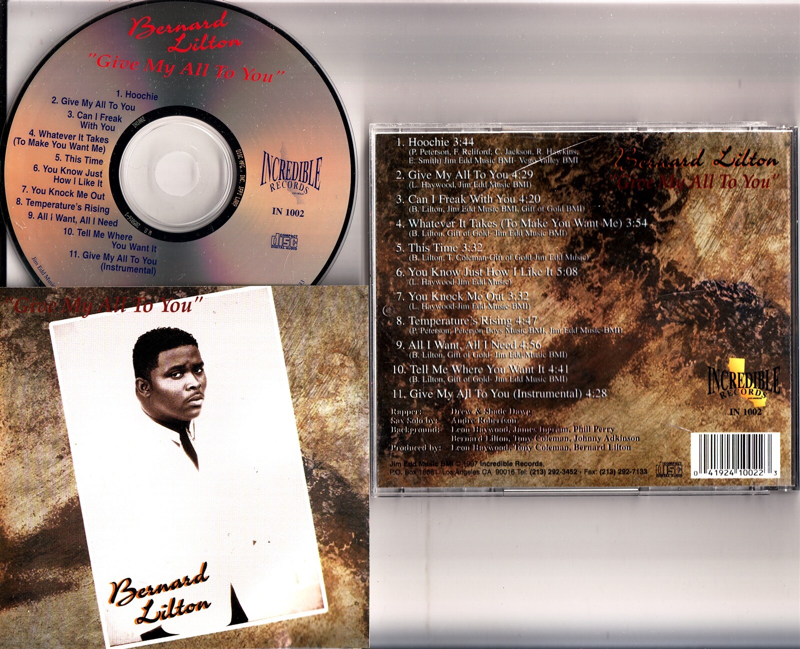 G-RAP・INDIE SOUL】 BERNARD LILTON - GIVE MY ALL TO YOU