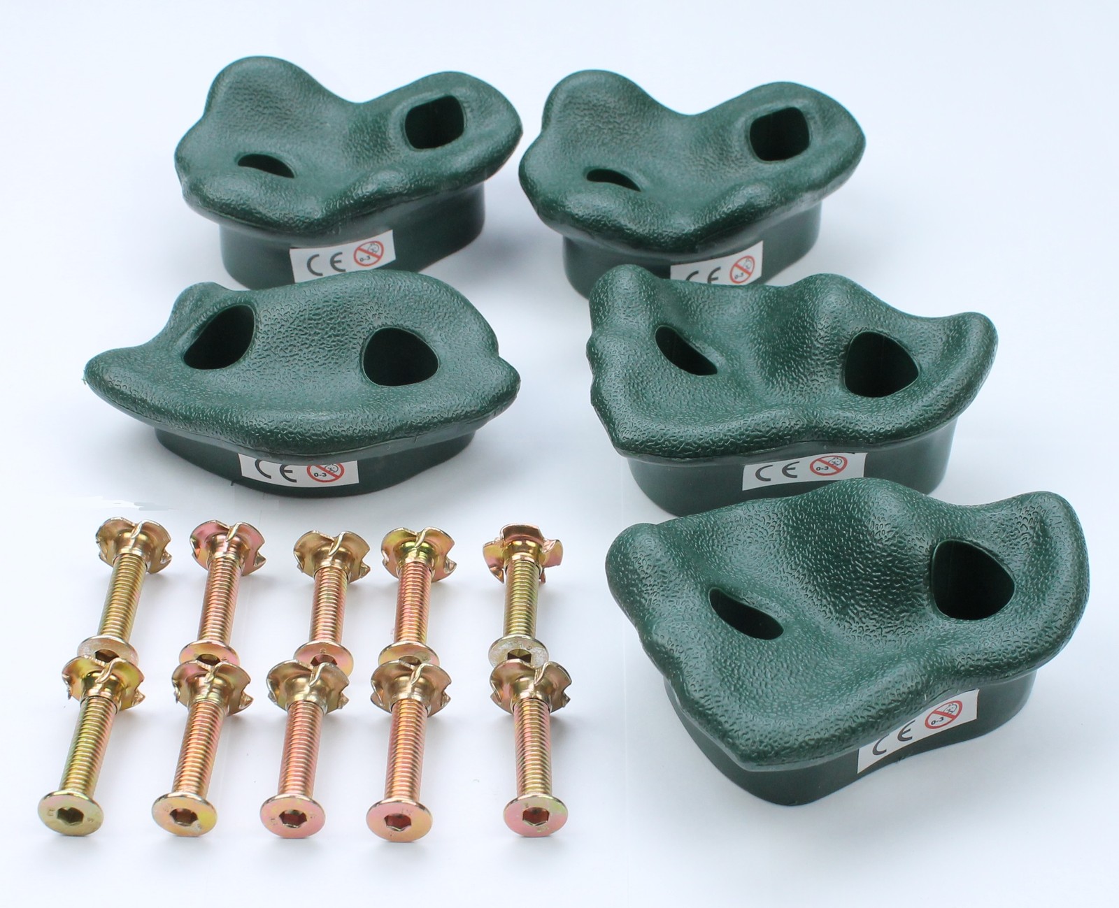 Climbing Stones Handgrips Heavy Duty Plastic Green Climbing Wall