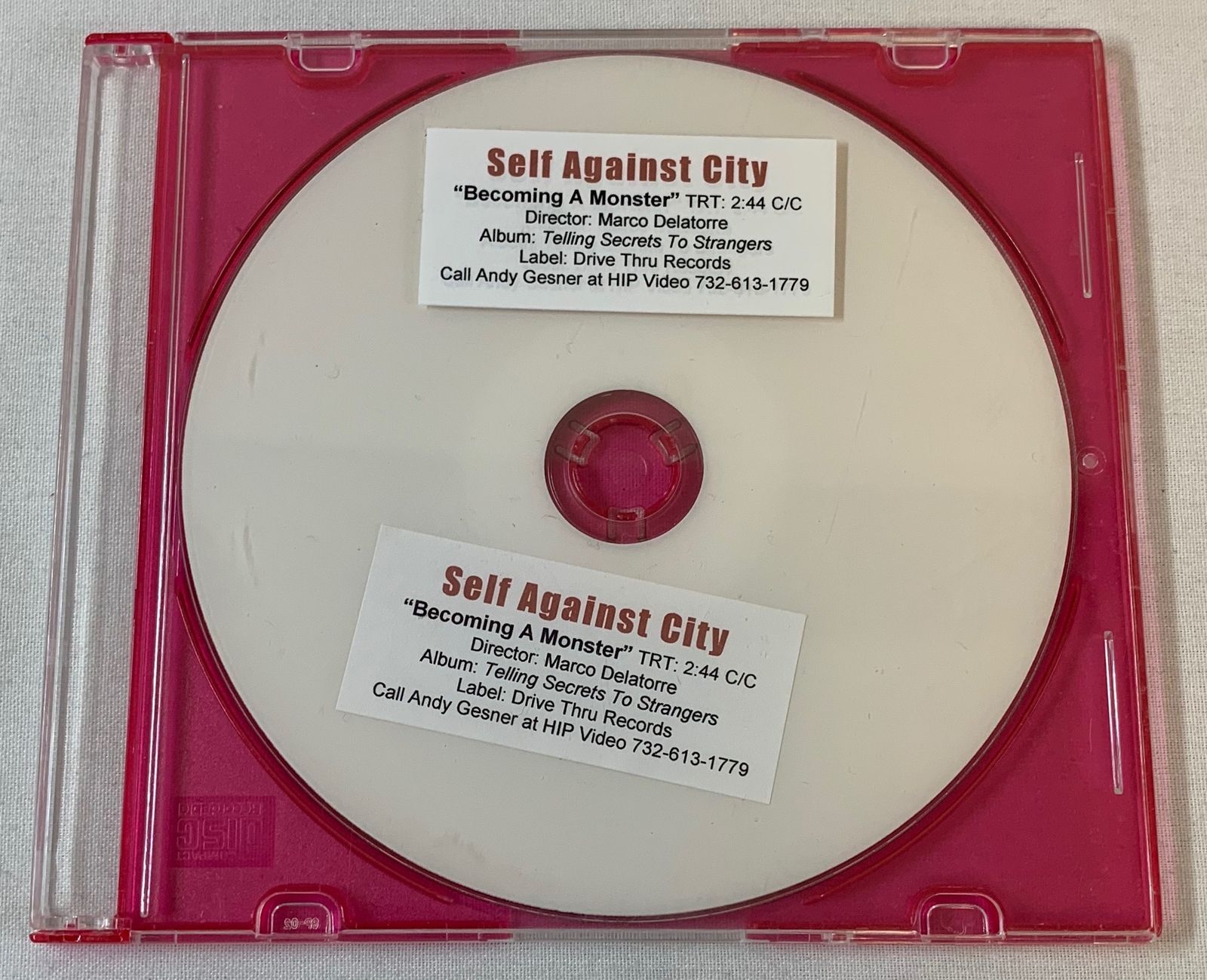 music video promo dvd ~ SELF AGAINST CITY Becoming A Monster