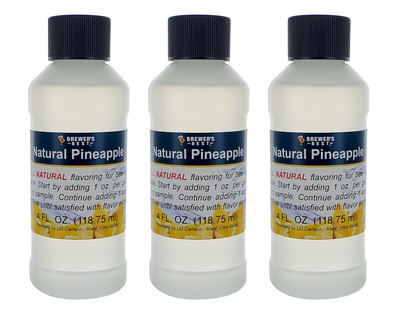 Natural Pineapple Flavoring Extract 4 oz. - 3 Pack