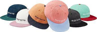 帽子 Supreme Denim Suede Compact Logo 6-Panel Supreme Denim Suede Compact Logo 6-Panel (SS18) - $58