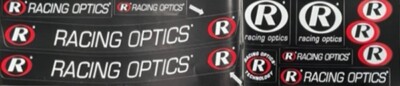 VRHTF NHRA COOL RACING OPTICS MULTIPLE HELMET/VISOR STICKERS 4'' X 20'' STICKER
