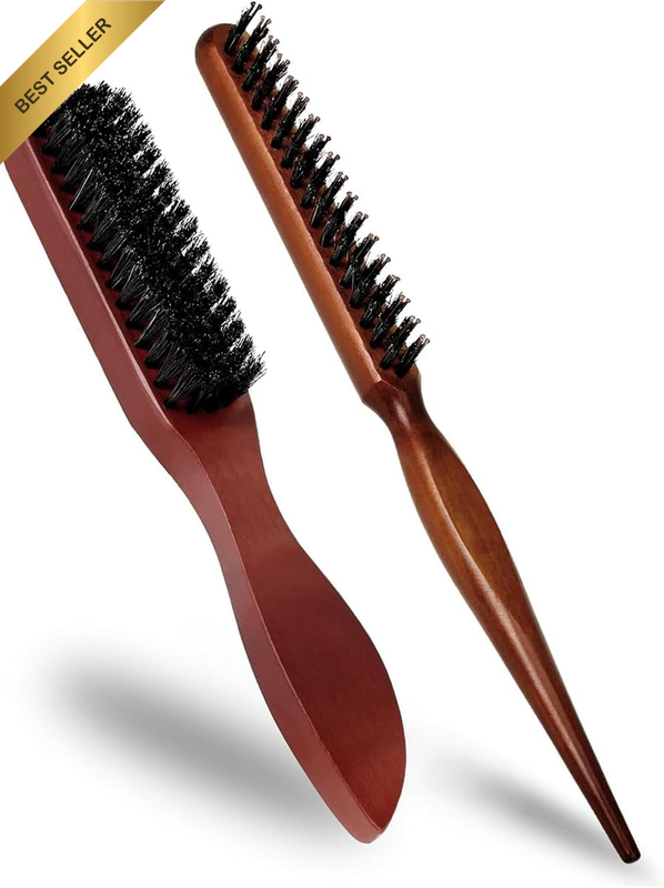 2 Pcs Boar Bristle Brush, anti Static Quiff Roller Hair Brush for Men and Women,