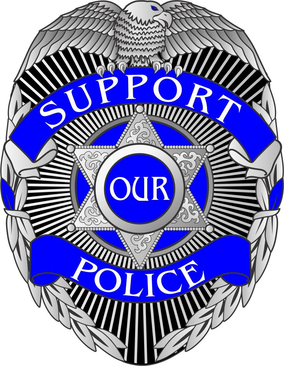 Thin Blue Line Decal - Support our Police Blue Line badge - Various Sizes