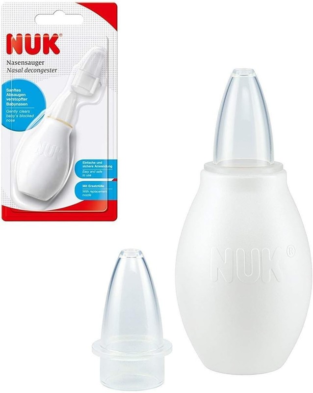 NUK Baby Nasal Decongestor Nose Cleaner Mucus Suction Blocked Nose Relief Tool