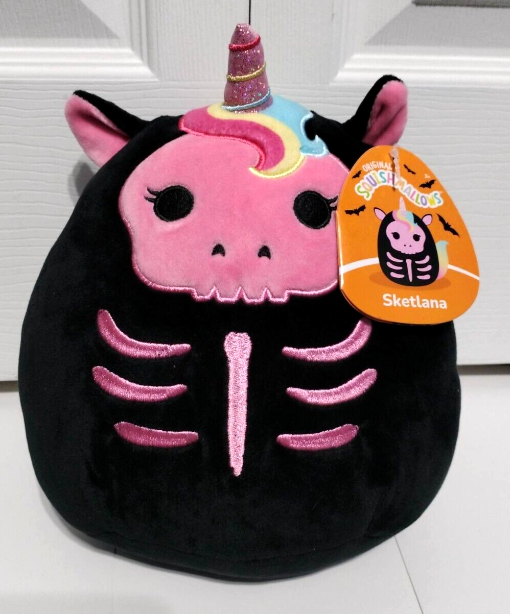 Squishmallows Sketlana Unicorn Skeleton Halloween 8