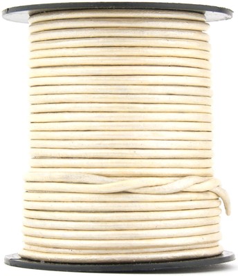 Xsotica  Pearl Metallic Round Leather Cord 2mm 25 meters (27 yards)