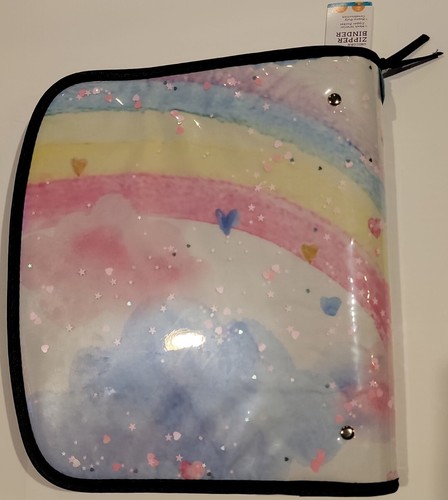 Pen+Gear 2" Zipper Binder, unicorn Design, 3-Ring Round
