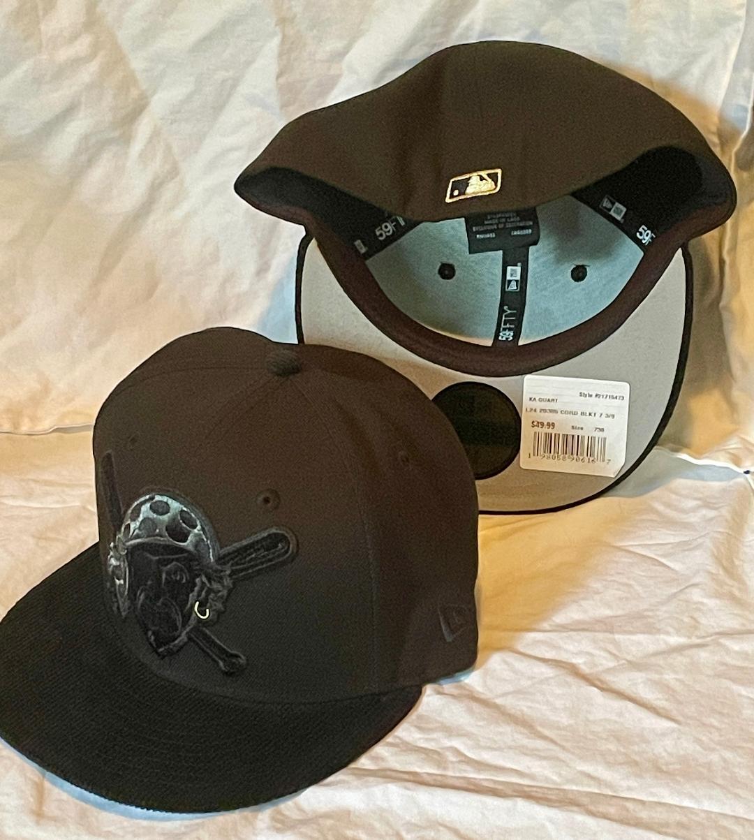 【US限定】NEW ERA 59FIFTY Pittsburgh Pirates Black Corduroy Black Corduroy Pittsburgh Pirates Yellow Bottom Three Rivers