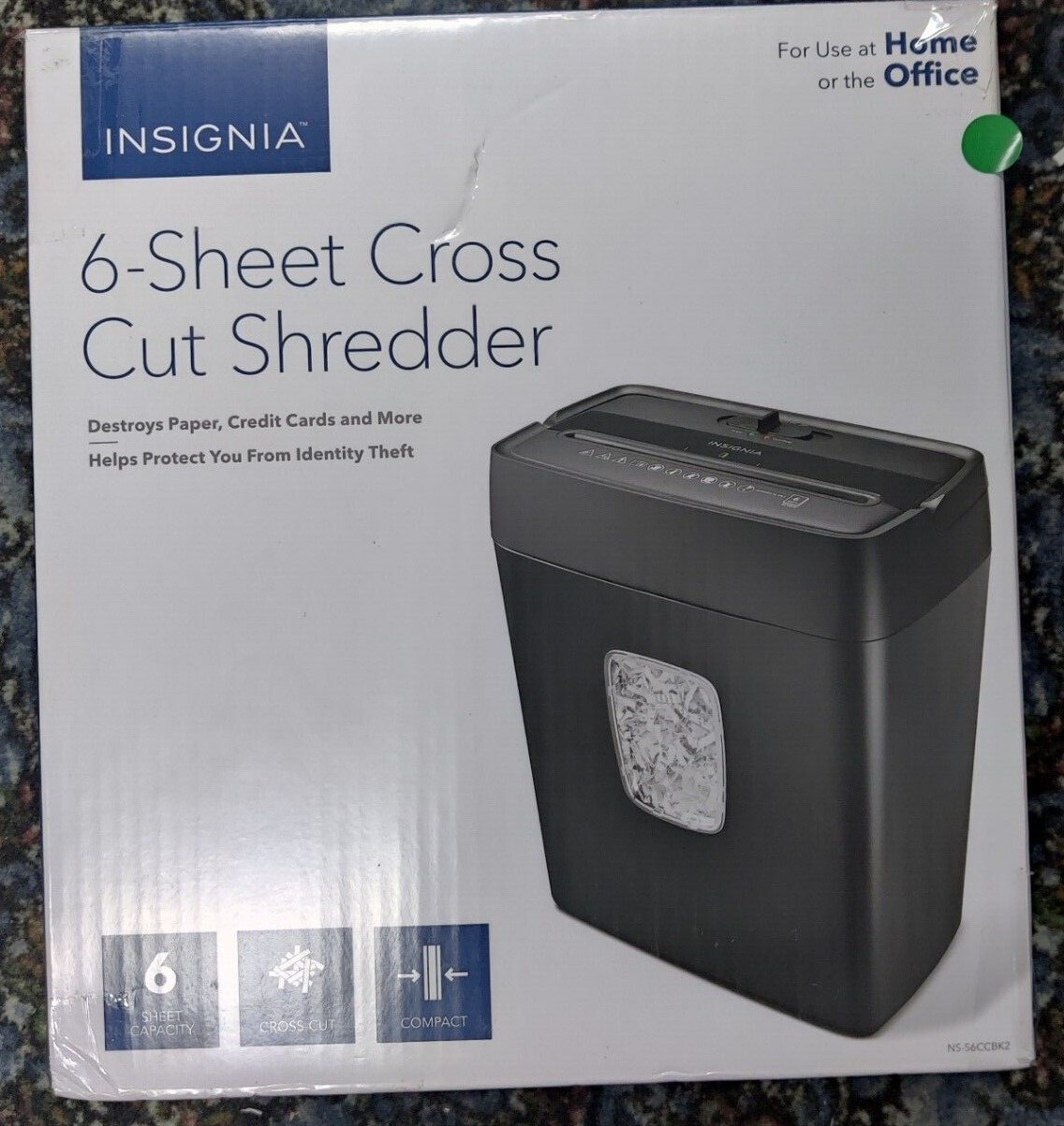 Insignia 6Sheet Crosscut Shredder Black NSS6CCBK2