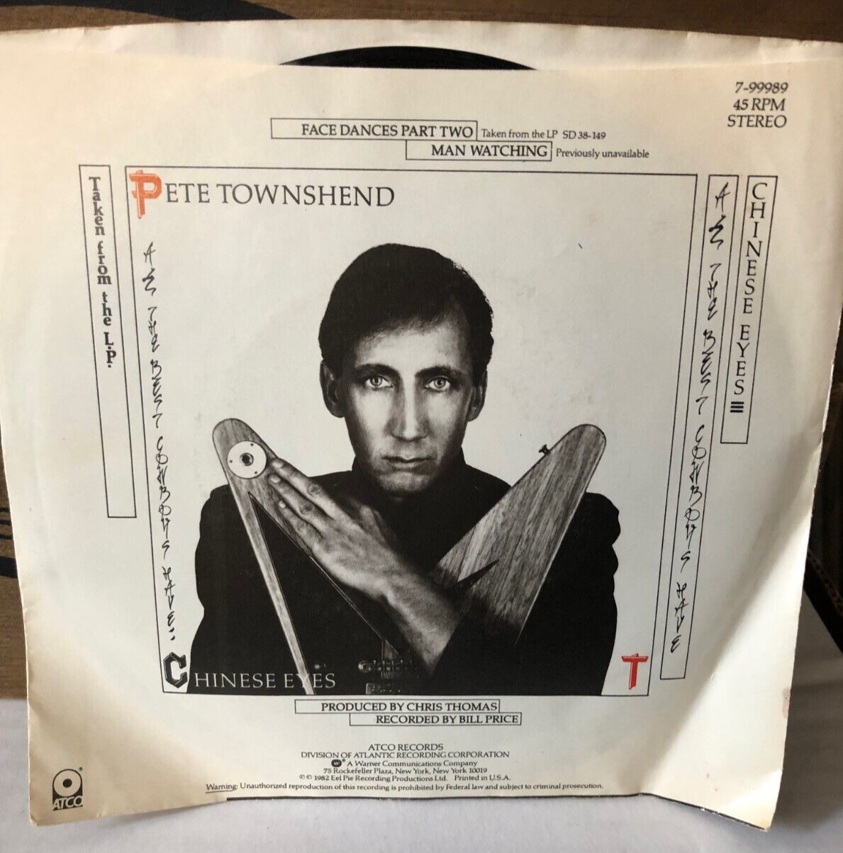 Pete Townshend – All The Best Cowboys Have Chinese Eyes