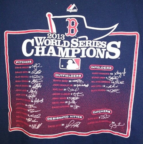 RED SOX 2013年ワールドシリーズMATSUZAKA ユニフォーム 2013 Boston Red Sox WS Champs Team Signed World Series Game