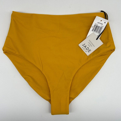 Jade Swim Bottoms Womens Sz Small Bound Bottom in Golden High Waist JS204_SS21