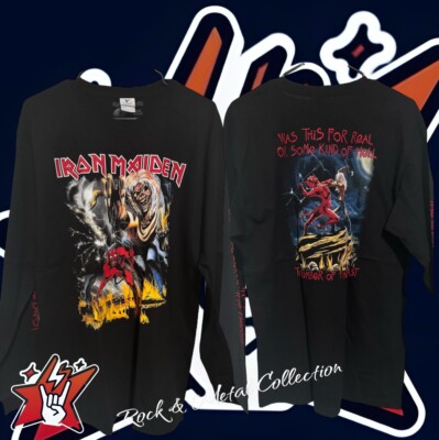 Iron Maiden T-Shirt Long Sleeve Size L Long Sleeve Judas Priest Saxon Metallica