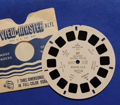 Vintage Sawyer's view-master reel single 47 Glacier National Park II Montana