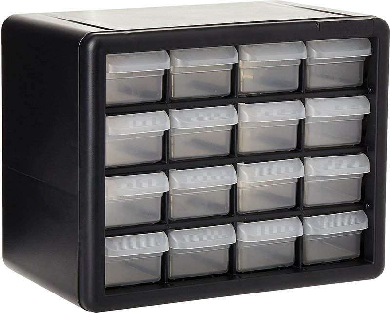 16 Drawers Plastic Parts Cabinet Hardware Organizer Craft Storage Container Bin