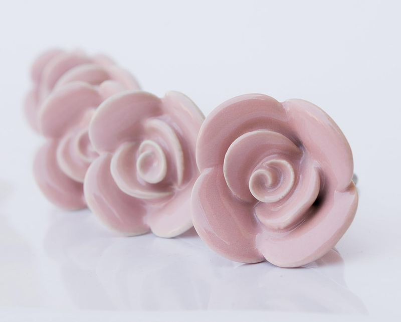 Set of 6 Ceramic Knobs for Cabinet & Drawers Decorative Vintage Knobs for Home K