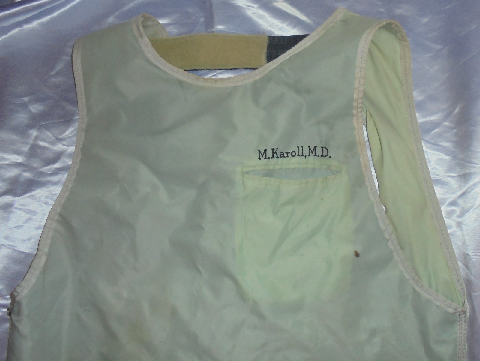 Vintage Lead Dental Xray X-ray Protective Patient Apron Shield DRS NAME 1940's?