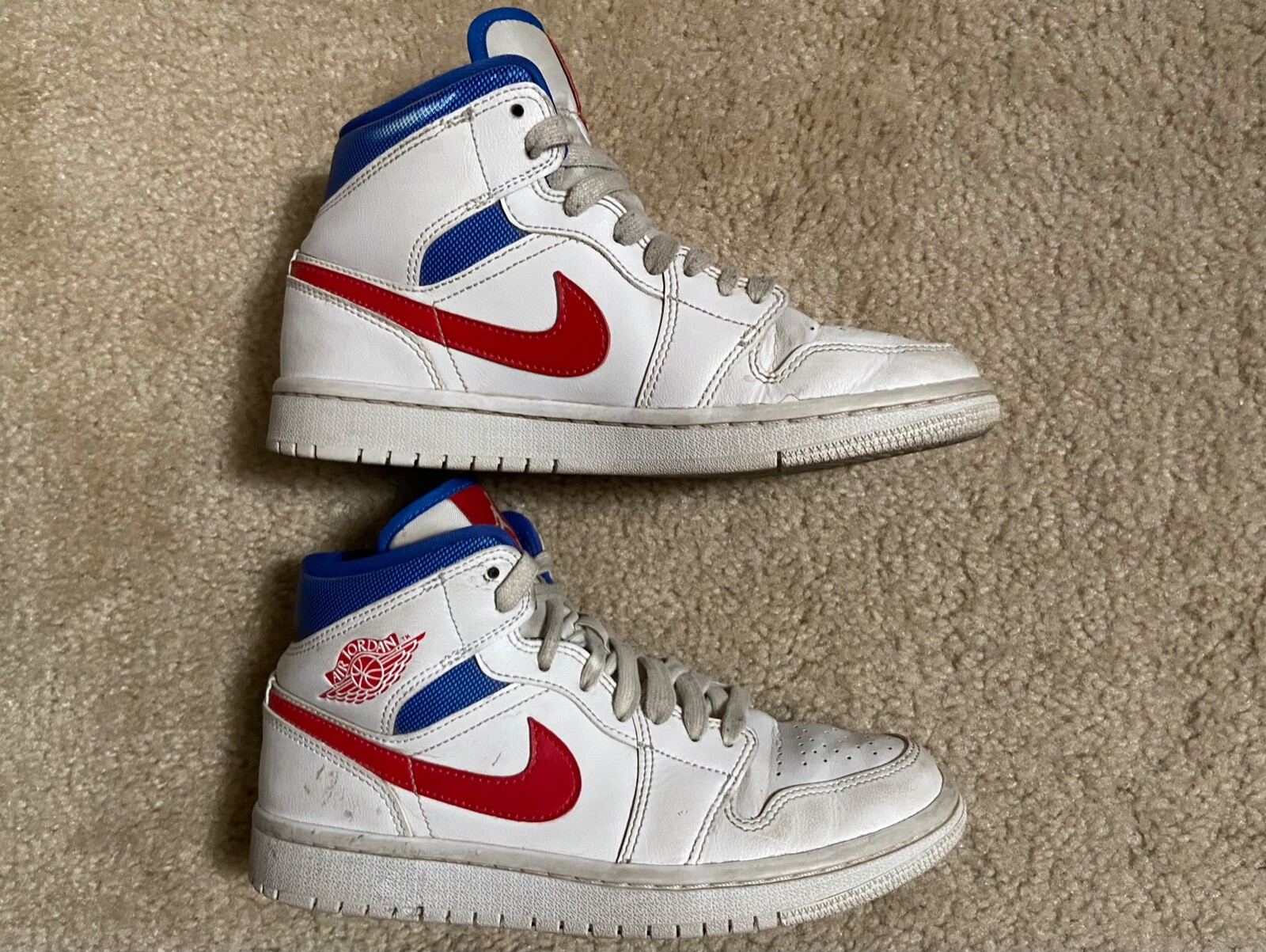 Size 6.5 - Jordan 1 Mid USA Red/White/Blue bq6472-164