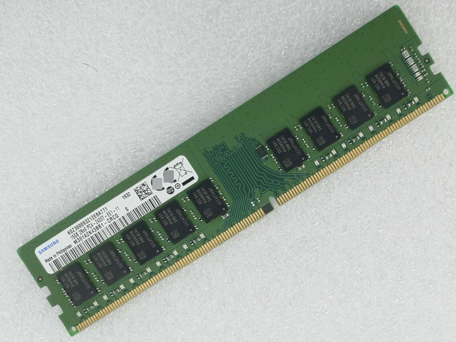 SAMSUNG 16GB DDR4 2400 MHz ECC UDIMM RAM 2Rx8 PC4-19200 SAMSUNG 16GB DDR4 2400 MHz ECC UDIMM RAM 2Rx8 PC4-19200