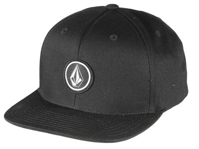 

Саржевая бейсболка Volcom Boys Quarter Snapback — Tarmac Black — Новинка, Черный