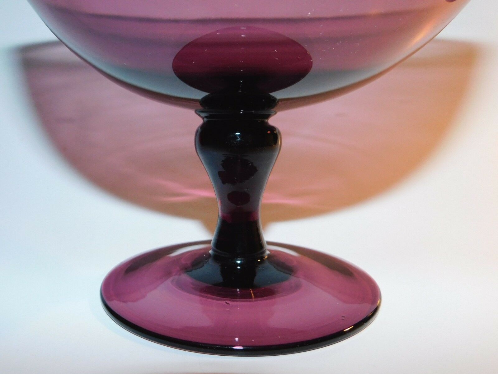 Vintage Amethyst Glass Compote