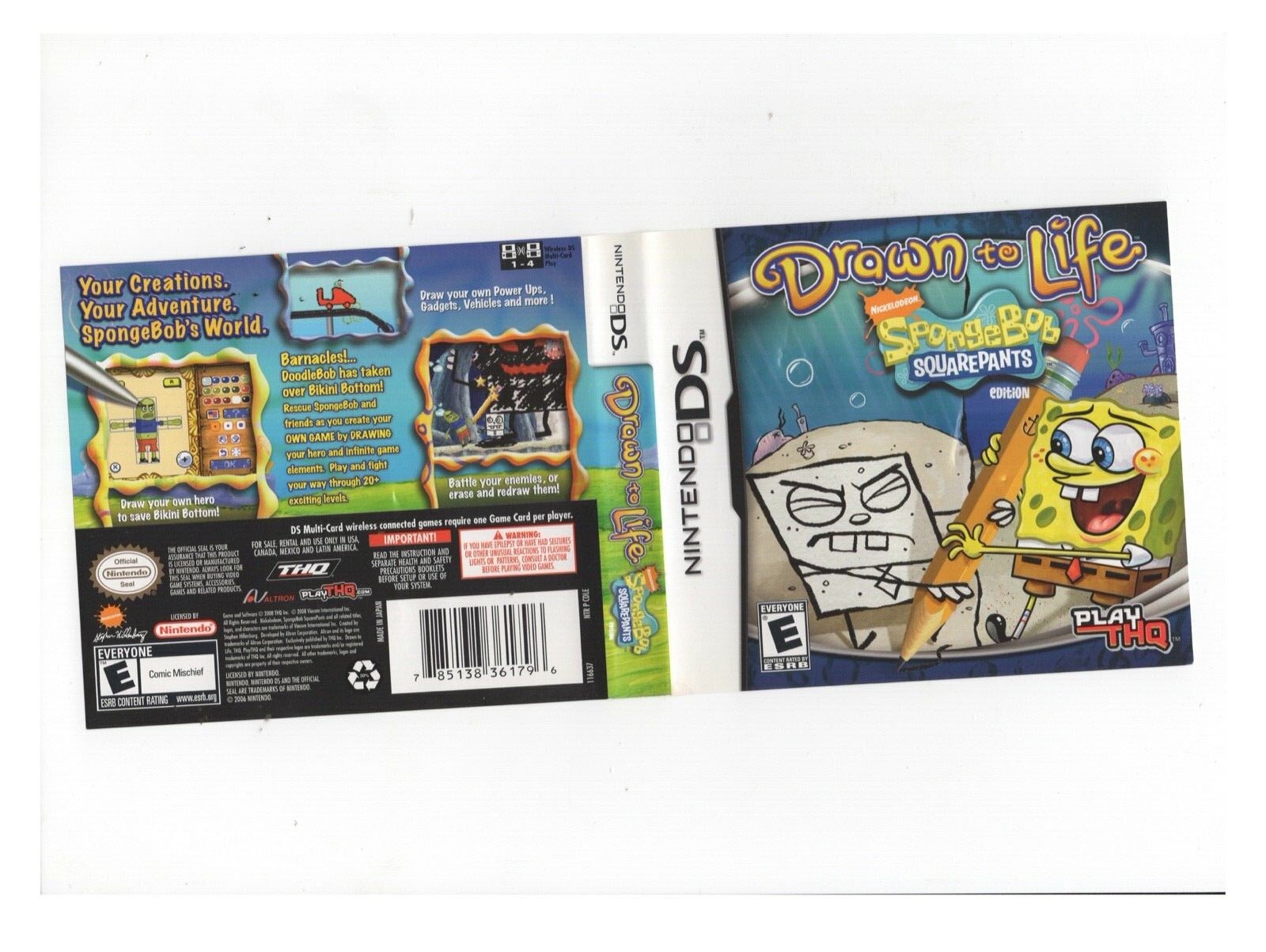 ニンテンドーDS - DS★Drawn to Life Spongebob SQUAREPANTS Nintendo DS Drawn to Life SpongeBob SquarePants Edition | eBay