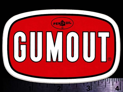 GUMOUT Pennzoil - Original Vintage 1970 s 80's Racing Decal/Sticker - 4 inch