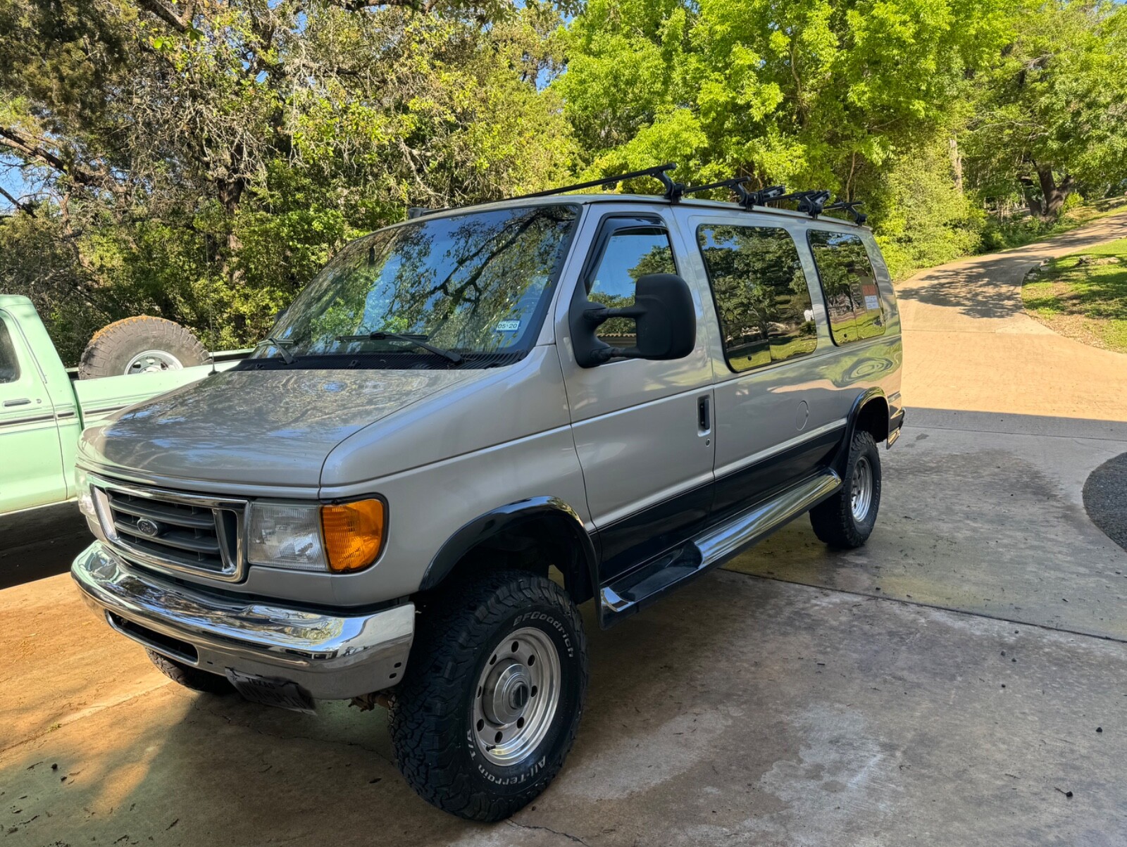 Quigley 4x4 van. Legendary 7.3L diesel 78K miles. 2nd row buckets. Rr bench/bed.