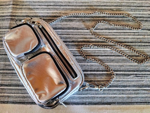 専用　151 230パック ZARA NWOT 77302 SILVER METALLIC Rectangle Outter Pockets