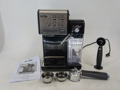 Mr. Coffee Espresso Machine with 19 bars of pressure and Mil