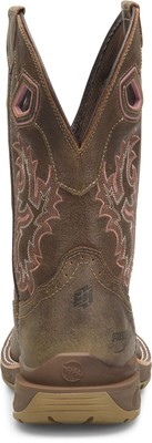 Pre-owned Double-h Boots Women's 10” Ari Wide Square Composite Toe Roper Work Boot Brown