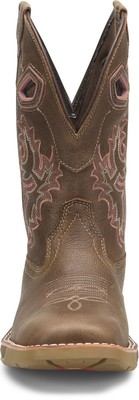 Pre-owned Double-h Boots Women's 10” Ari Wide Square Soft Toe Roper Work Boot Brown - Dh53 In Medium Bro