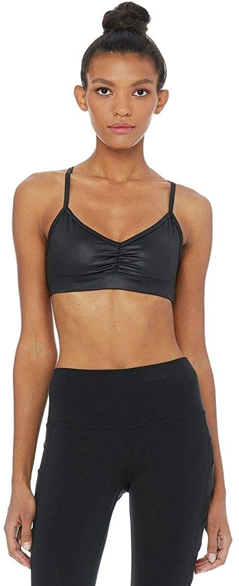 Alo Yoga Women's 249276 Sunny Strappy Bra Underwear Black Size XS